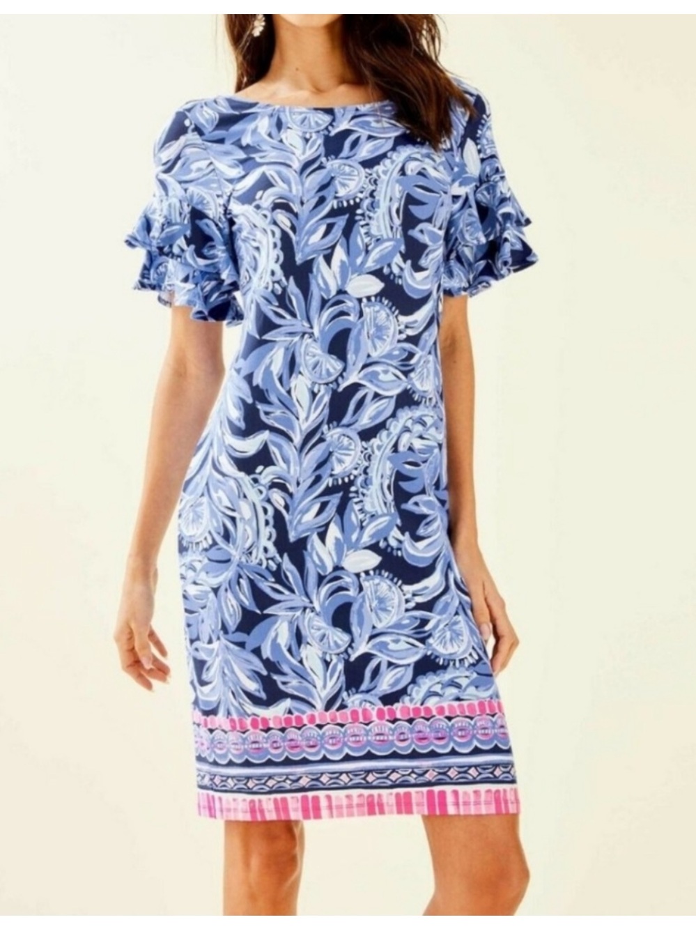 Lilly Pulitzer Dianna Bohemian Flounce Sleeve Dress.